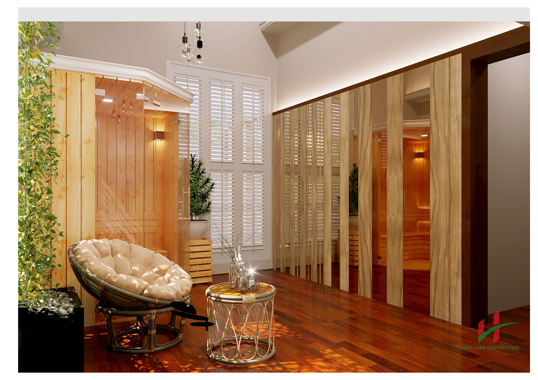 Phòng Sauna biệt thự Kim Long